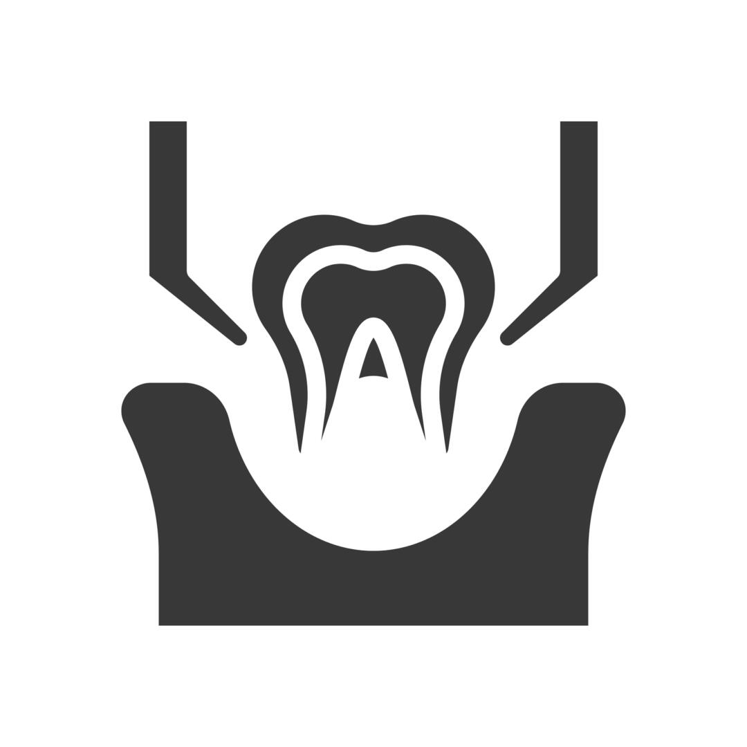 tooth extraction sign, dental related solid icon